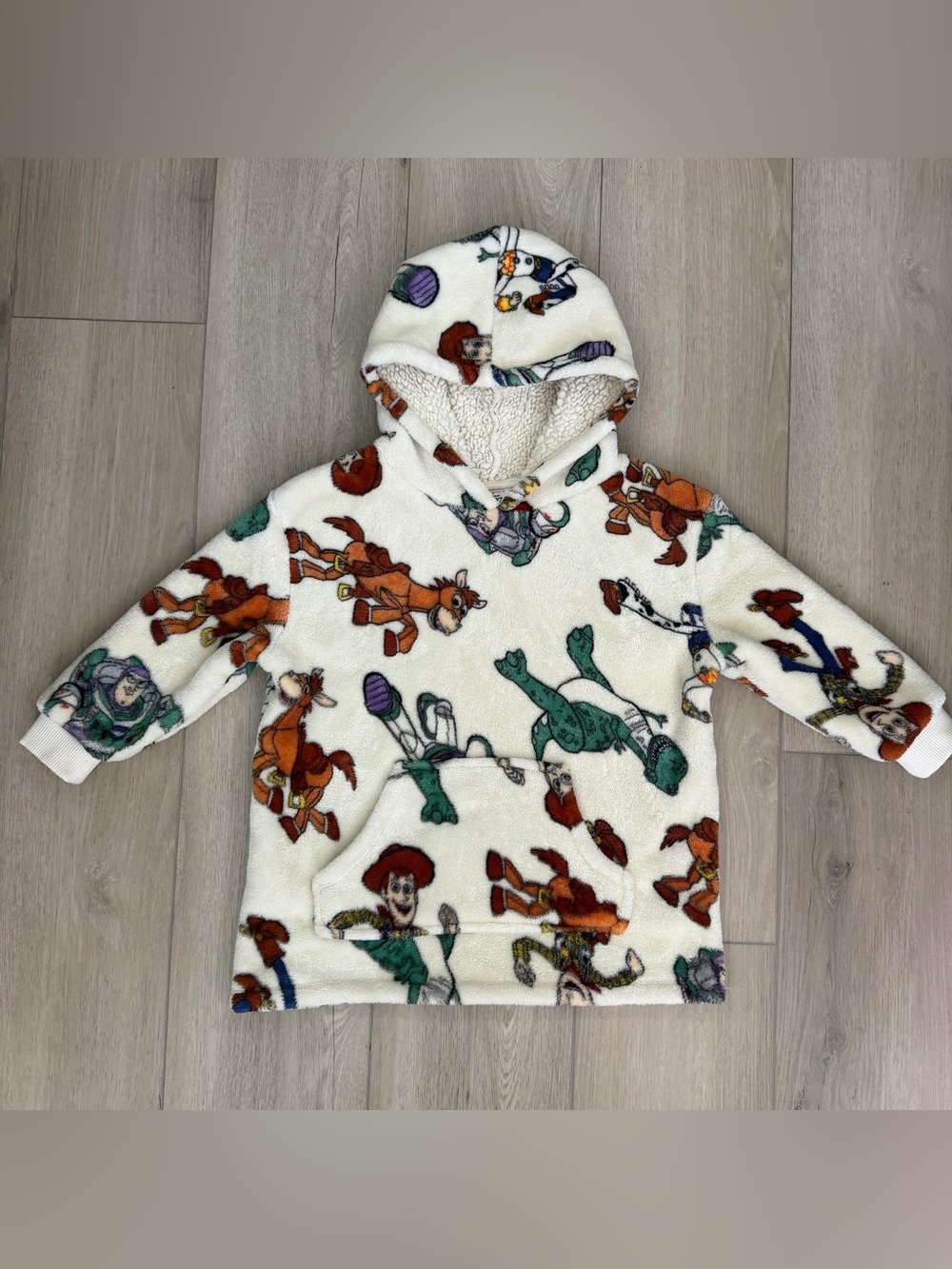 Disney Pixar Toy Story Sherpa Fleece Hoodie | Hooded Plush Sweatshirt